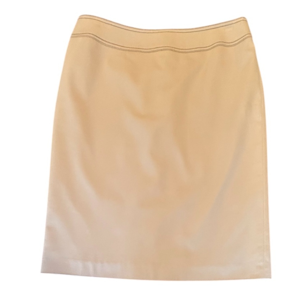 Tahari Cream/Tan Midi Pencil Skirt Size 6/Small